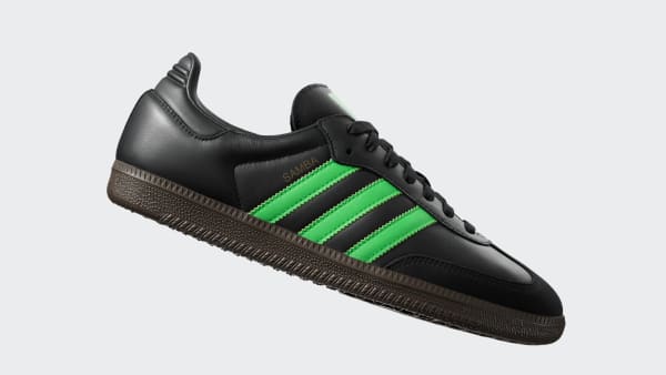 Order 阿迪达斯 Samba OG 黑绿胶底运动鞋 JR0911