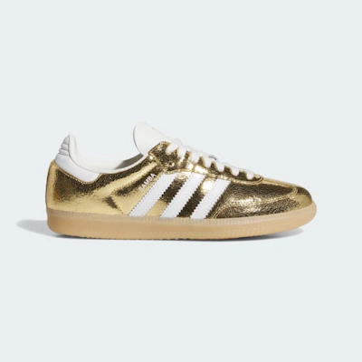 (Women) Adidas Samba OG Gold Metallic/Cloud White/Core White