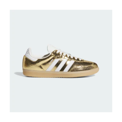 (W) Adidas Samba Gold Metallic/Cloud White/Core White