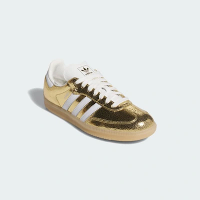 (Women) Adidas Samba OG Gold Metallic/Cloud White/Core White