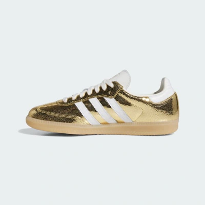 (Women) Adidas Samba OG Gold Metallic/Cloud White/Core White