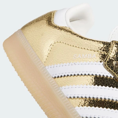 (Women) Adidas Samba OG Gold Metallic/Cloud White/Core White