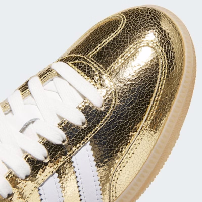 (Women) Adidas Samba OG Gold Metallic/Cloud White/Core White