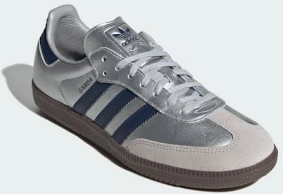 adidas Samba OG Japan Exclusive Matte Silver/Night Indigo/Gum LA2685 Shop adidas Samba OG Japan Exclusive Matte Silver/Night Indigo/Gum LA2685
