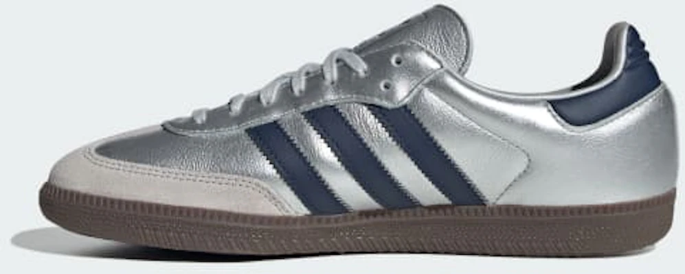 adidas Samba OG Japan Exclusive Matte Silver/Night Indigo/Gum LA2685 Details for adidas Samba OG Japan Exclusive Matte Silver/Night Indigo/Gum LA2685