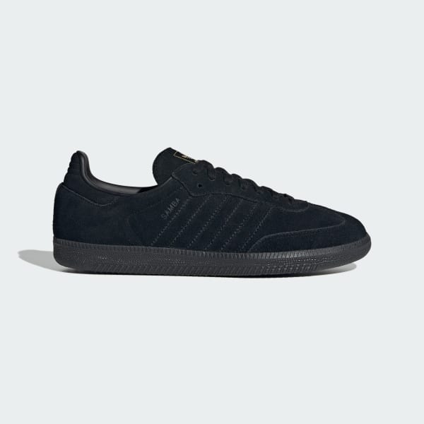Adidas Samba OG Shoes Core Black/Grey Three/Gold Metallic JR0887