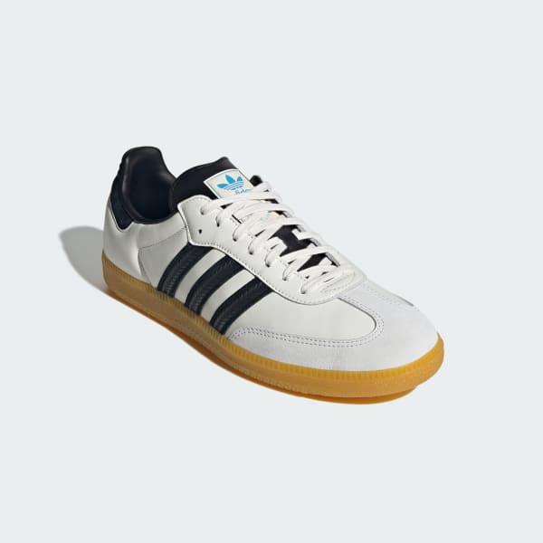 Purchase 아디다스 삼바 OG 신발 오프화이트/코어 블랙/프리러브드 옐로우 KJ1455