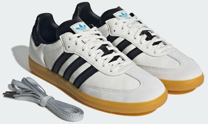 Adidas Samba OG Shoes Off White/Core Black/Preloved Yellow KJ1455 Cheap Adidas Samba OG Shoes Off White/Core Black/Preloved Yellow KJ1455