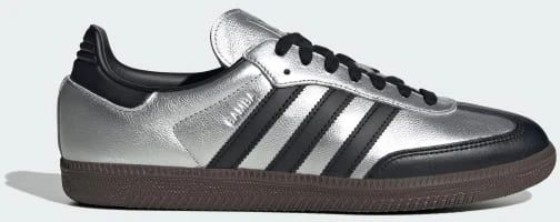 adidas Samba OG Shoes Silver Metallic/Core Black/Dark Brown KI8464 adidas Samba OG Shoes Silver Metallic/Core Black/Dark Brown KI8464