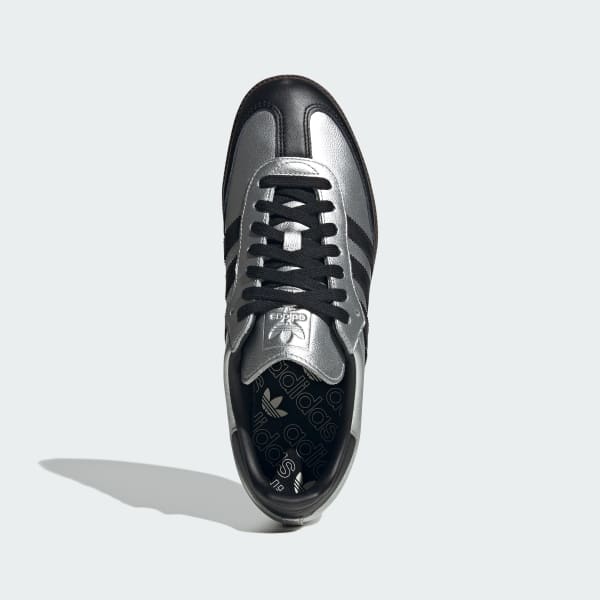 Lookbook adidas Samba OG Schuhe Silber Metallic/Schwarz/Dunkelbraun KI8464