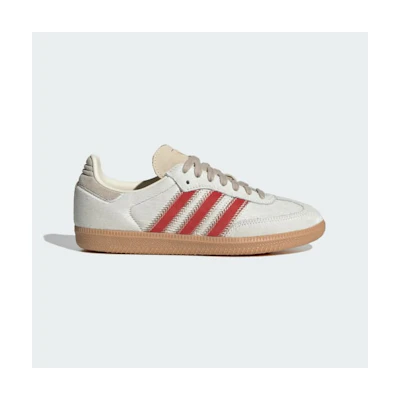 (W) Adidas Samba Sneaker Wonder Beige/Cream White/Better Scarlet