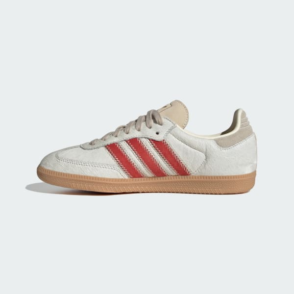 Details for (W) 阿迪达斯 Samba OG 休闲鞋 米色/奶白色/猩红色 JS3935
