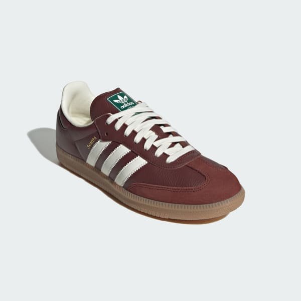 Purchase Adidas Samba OG Vintage Cokelat Fox/Putih Off/Gum Klasik Sneakers JR0892