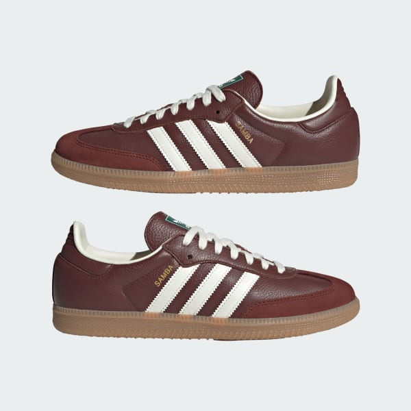 Cheap Adidas Samba OG Vintage Cokelat Fox/Putih Off/Gum Klasik Sneakers JR0892