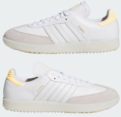 Adidas Samba 無釘高爾夫鞋 雲白/冰橘/米白 HP7071 Sizing Adidas Samba 無釘高爾夫鞋 雲白/冰橘/米白 HP7071