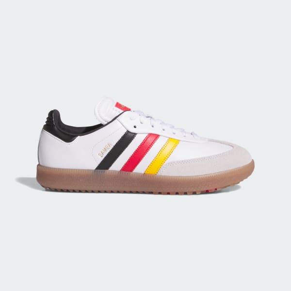 adidas Samba Spikeless Golf Shoes Cloud White/Pure Ruby/Core Black KJ8224