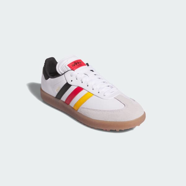 Shop adidas Samba Spikeless Golf Cloud White/Pure Ruby/Core Black Kasut Golf KJ8224