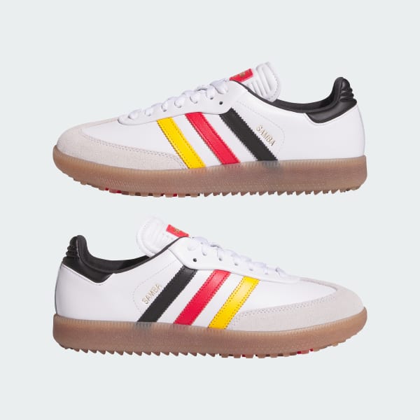 Sizing adidas Samba Spikeless Golf Cloud White/Pure Ruby/Core Black Kasut Golf KJ8224