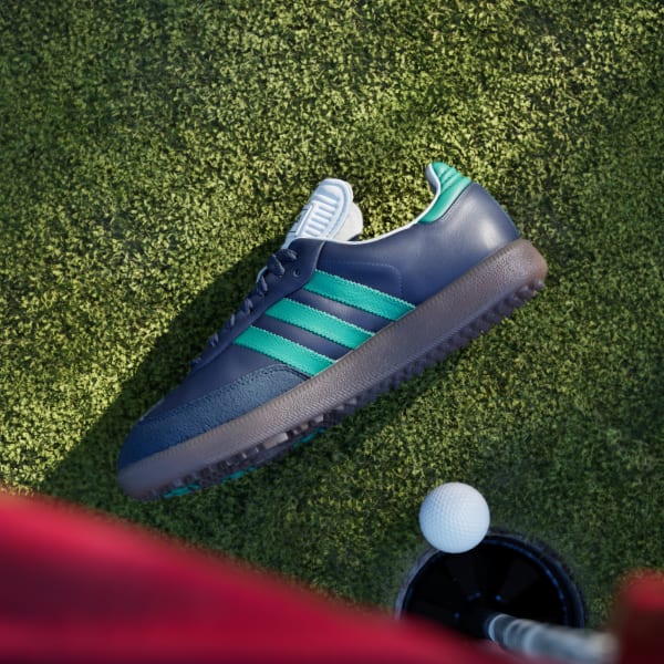 Sizing 아디다스 삼바 스파이크리스 골프화 나이트 인디고/코트 그린/클라우드 화이트 HP7072