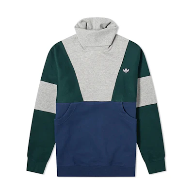 adidas Samstag Colorblock Retro Polo Neck Pullover Sweatshirt Multicolor Mens FM2208