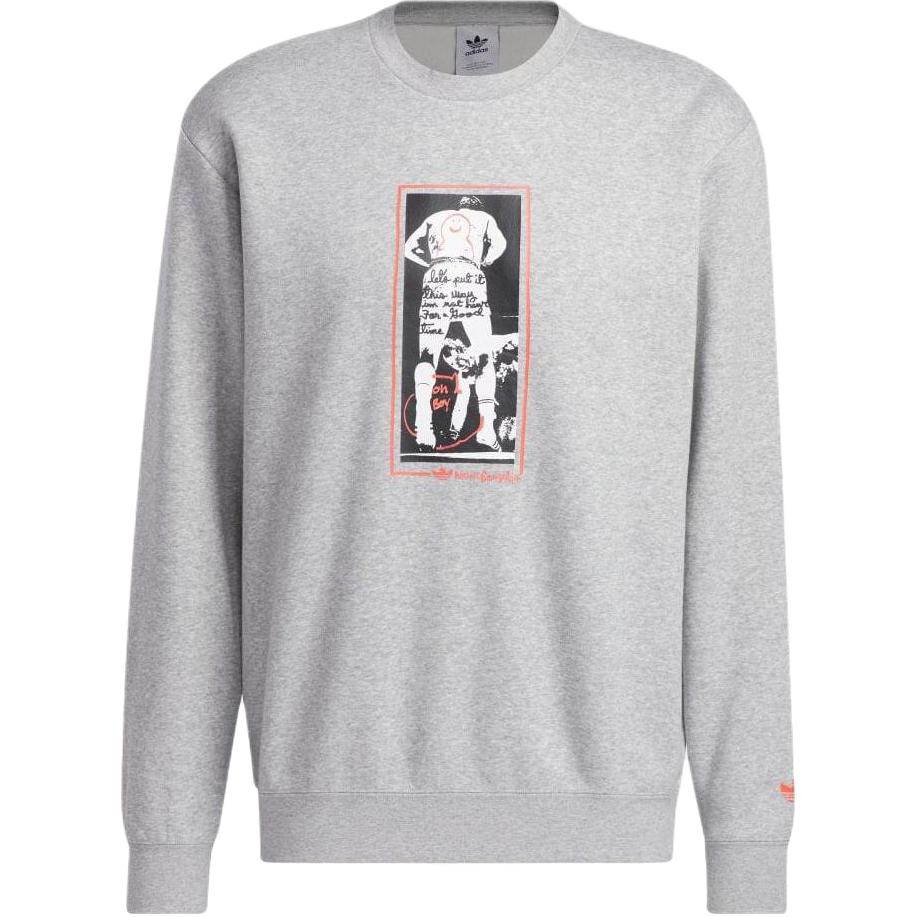 adidas Schmoofoil Mark Gonzalez Zine Art Crewneck Sweatshirt Mid Grey Unisex HS3043