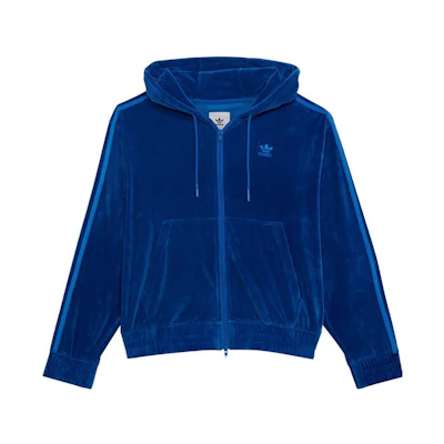 adidas SCOTT Logo Embroidered Hoodie Jacket Men’s Blue H55893