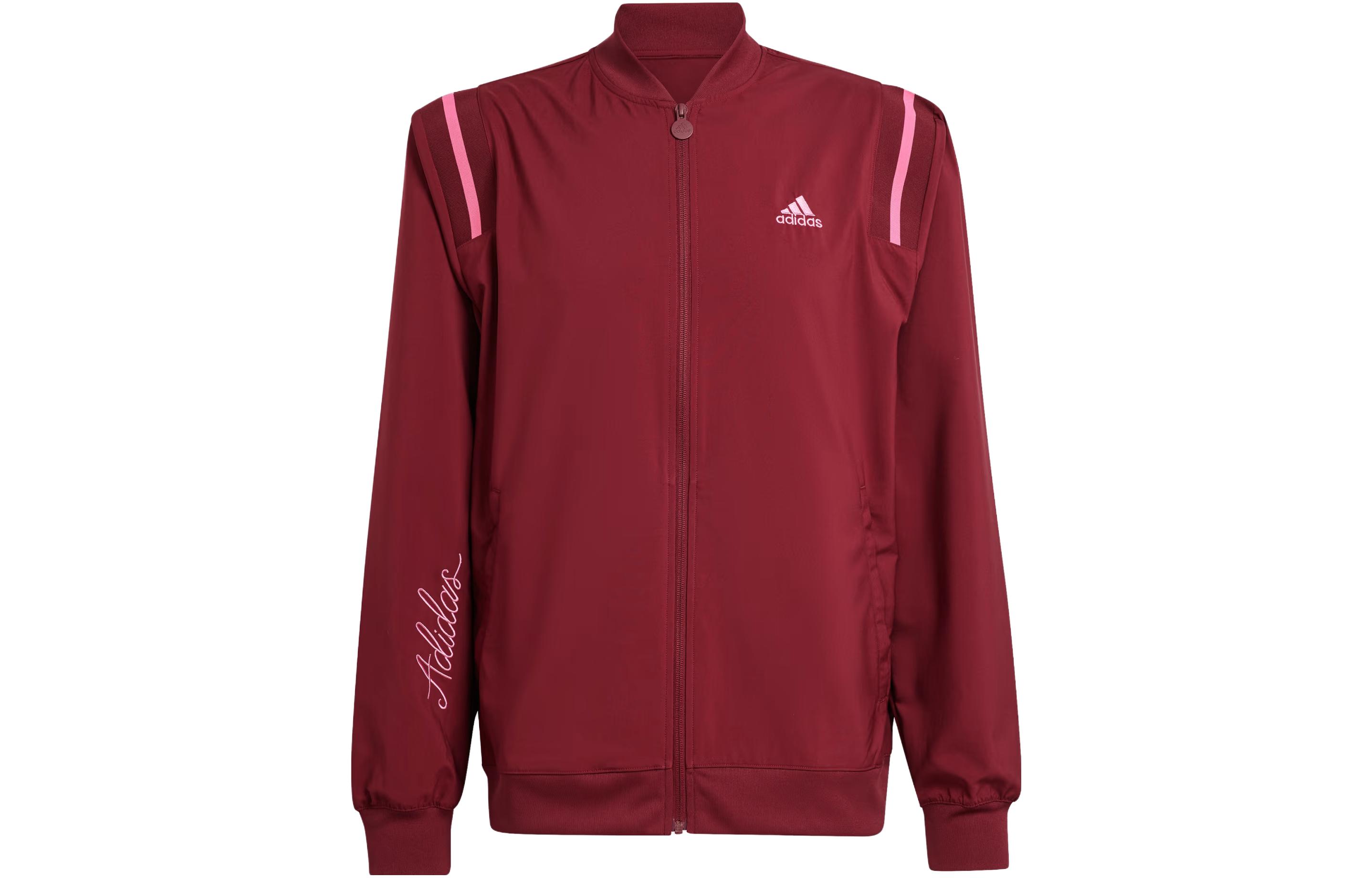 adidas Scribble Shadow Red Logo Zip-Up Jacket for Men HY1286