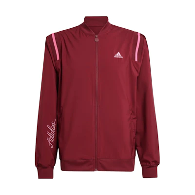 adidas Scribble Shadow Red Logo Zip-Up Jacket for Men HY1286