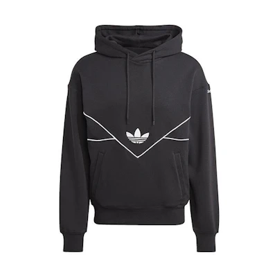 adidas Seasonal Archive Logo Embroidered Drawstring Hoodie Black HR5335