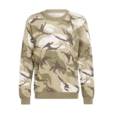 adidas Seasonal Essentials Camo Print Crewneck Sweatshirt Khaki IN7126