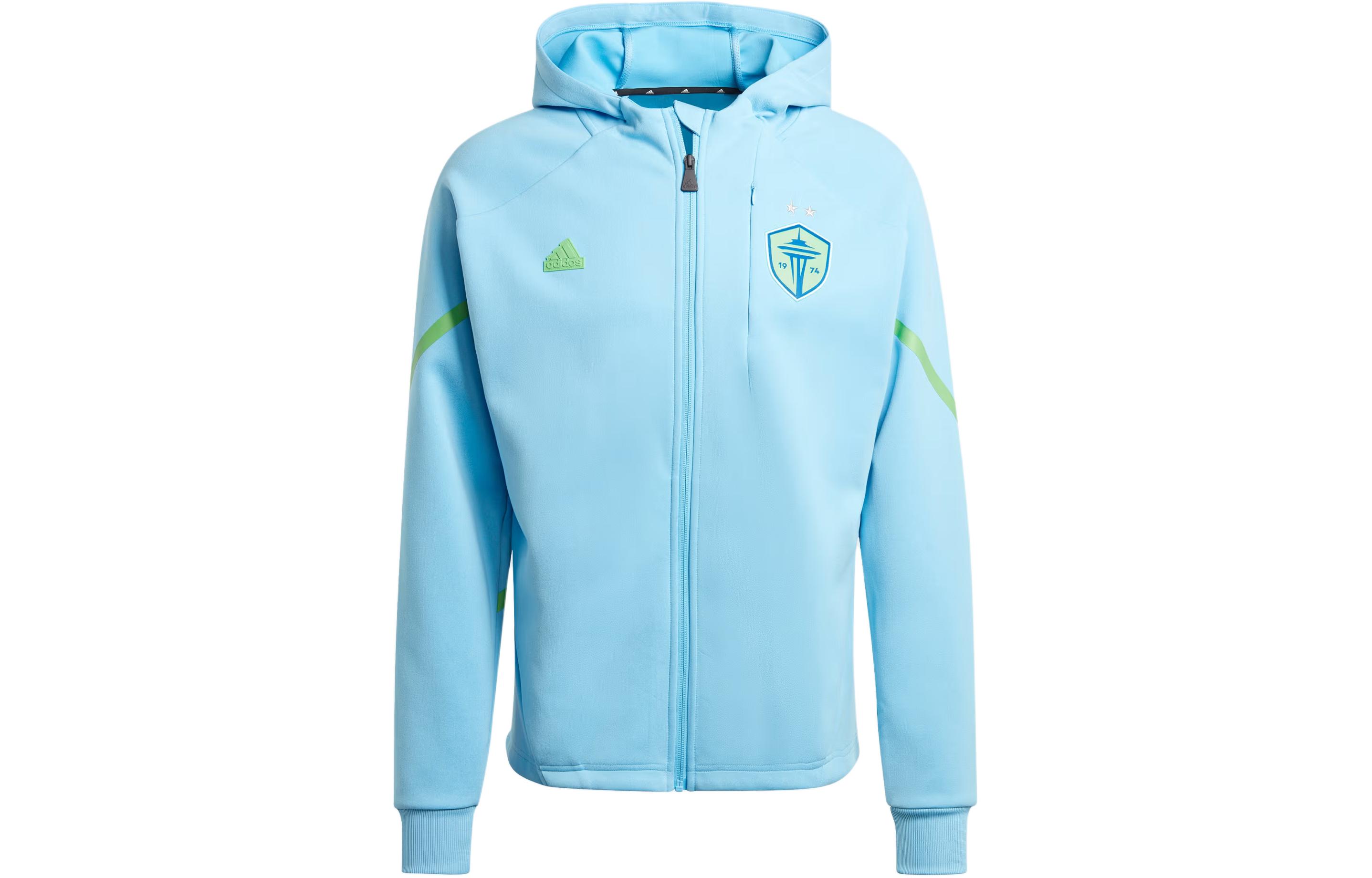 adidas Seattle Sounders FC Gameday Anthem Hoodie Jacket Blue IQ0697