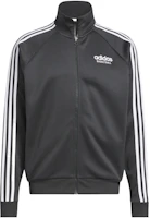adidas Select Carbon Black Logo Print Striped Zip-Up Sports Jacket IC2413 adidas Select Carbon Black Logo Print Striped Zip-Up Sports Jacket IC2413