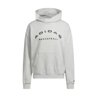adidas Select Foundation Fleece Hoodie Letter Print Loose Fit Grey/Black Hoodie IW8253