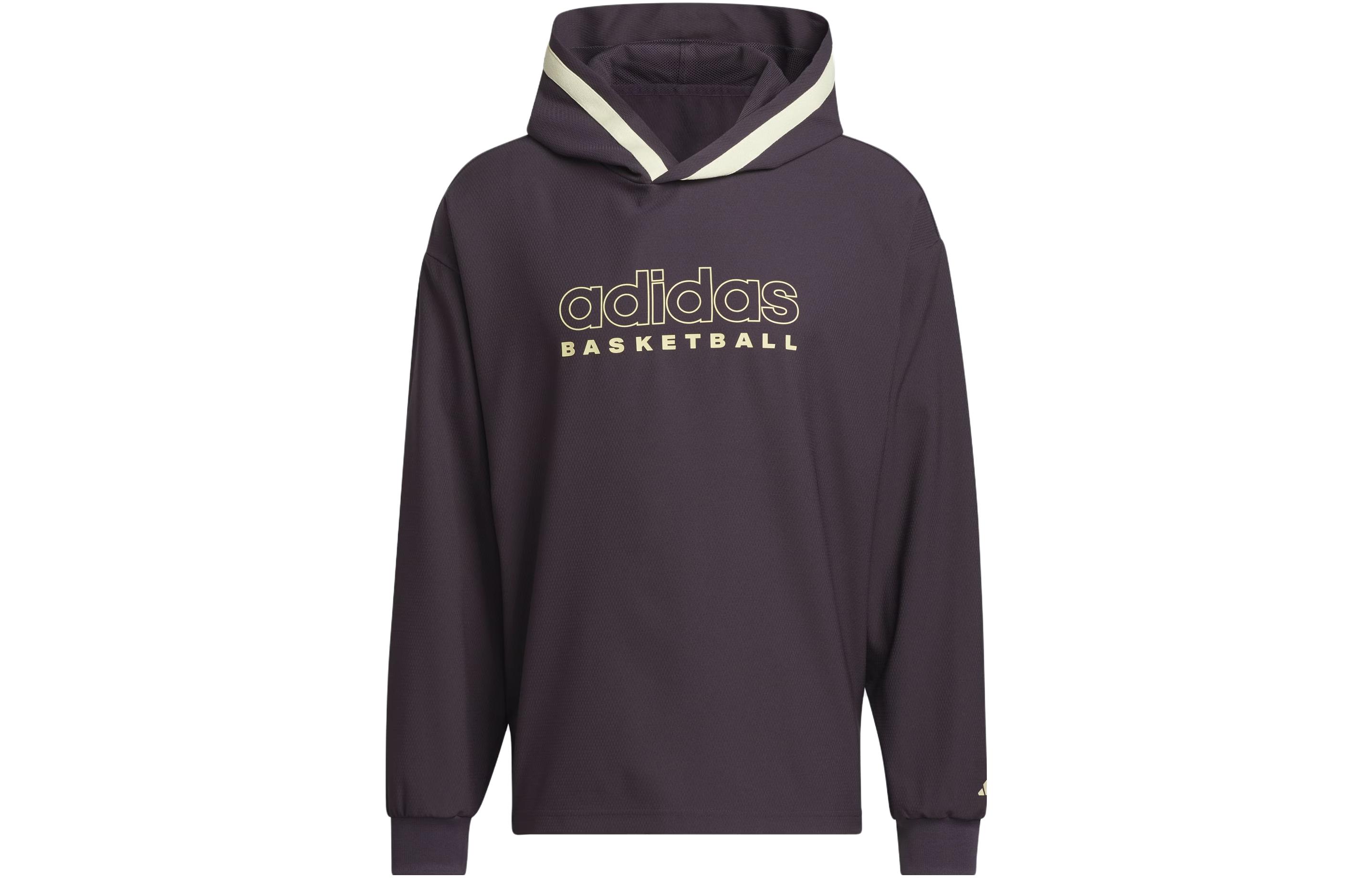 adidas Select Hoodie Black Retro Colorblock Letter Print Pullover IU2442