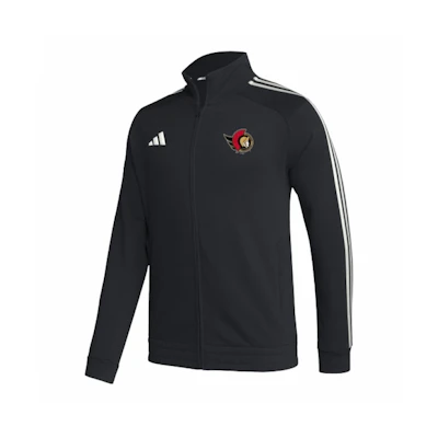 adidas Senators Track Jacket Black Striped Logo Stand Collar Jacket IB0592