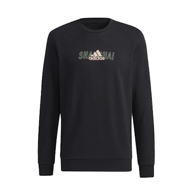 adidas Sh City Lines C Training Crewneck Sweatshirt Black GS2221