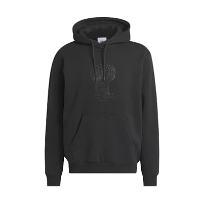 adidas Shmoofoil Netorious Geometric Print Loose Hoodie Black II5959