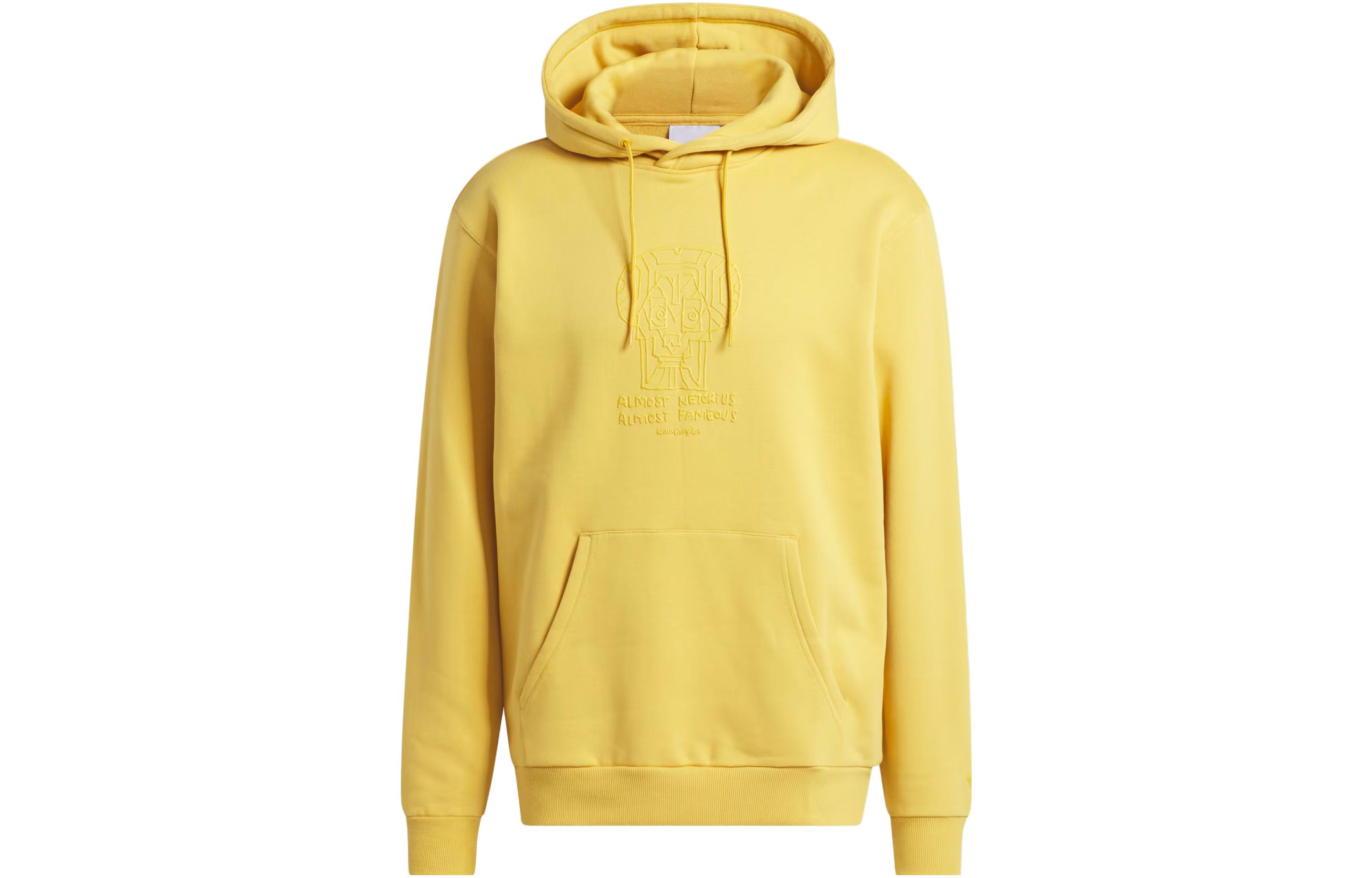 adidas Shmoofoil Netorious Geometric Print Loose Hoodie Yellow () II5960