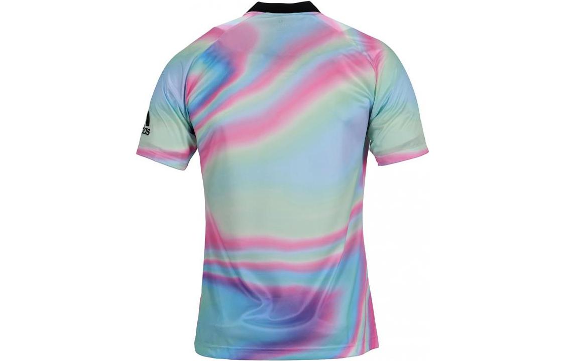 Lookbook adidas Kaos Bola Lengan Pendek Player Edition 18-19 Ronaldo #7 Pink Biru Unisex EA0472