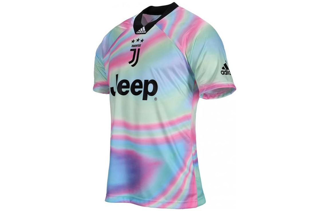 Shop adidas Kaos Bola Lengan Pendek Player Edition 18-19 Ronaldo #7 Pink Biru Unisex EA0472