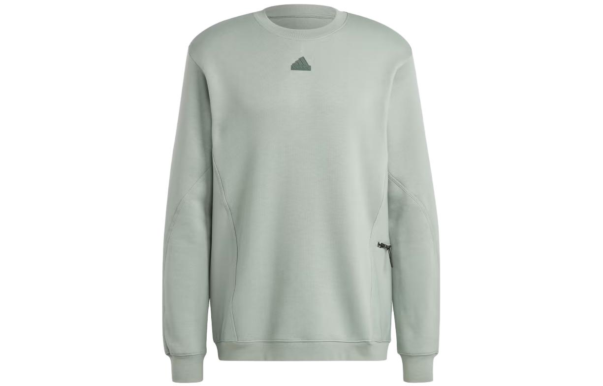 adidas Silver Green Logo Crewneck Sweatshirt IC1496