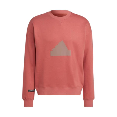 adidas Simple Logo Print Crewneck Sweatshirt Wonderland Red HN1947