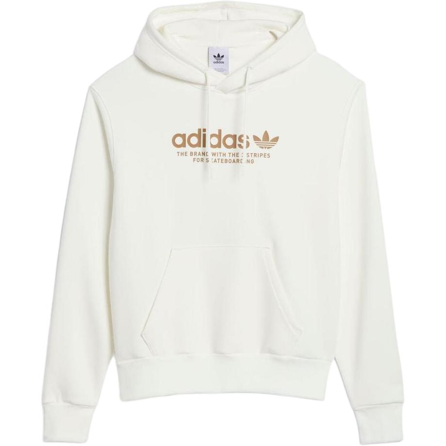 adidas Skateboarding 40 Hoodie White - Logo Print Long Sleeve Pullover HM2586