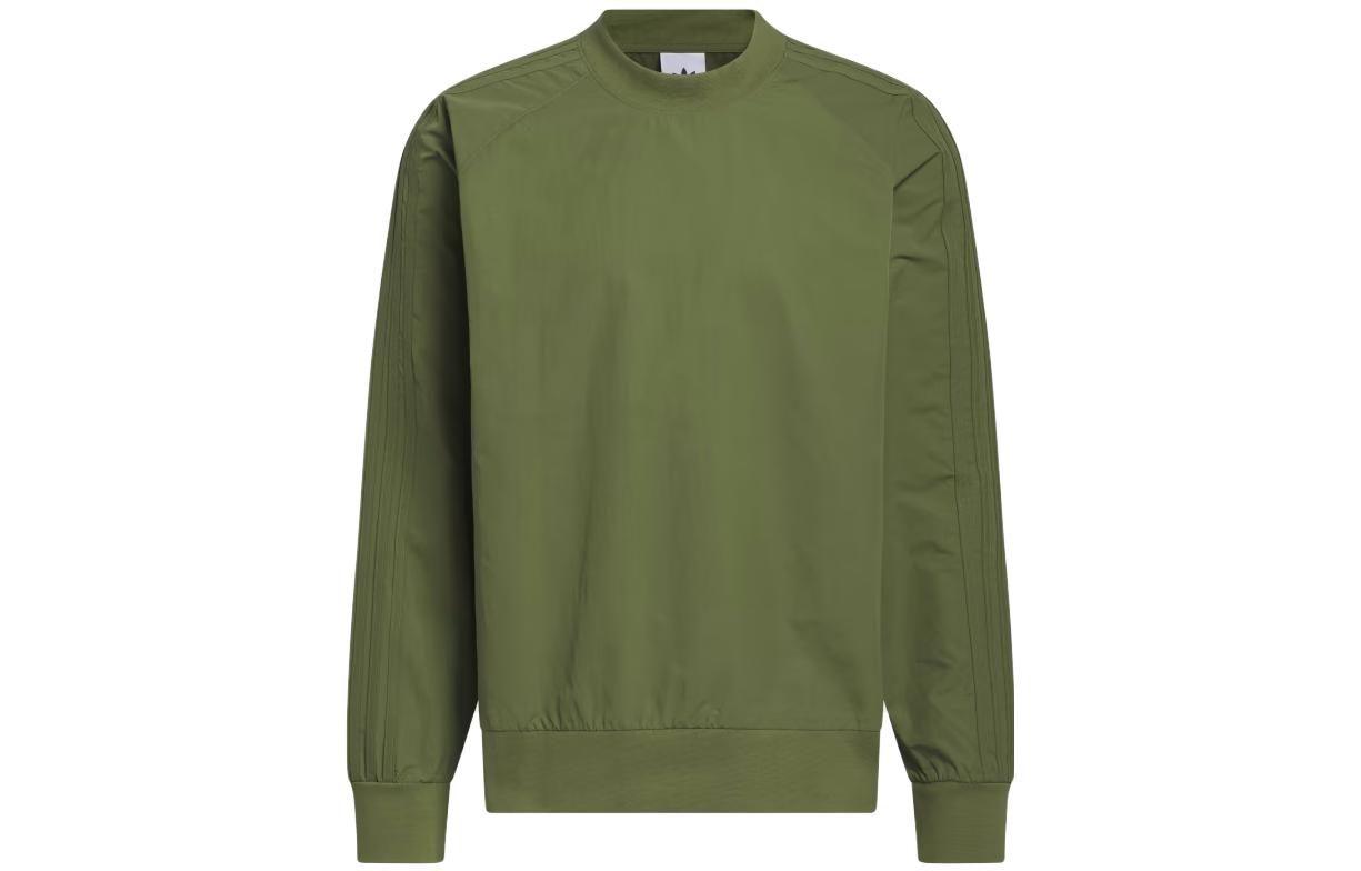 adidas Skateboarding Pullover Logo Crewneck Sweatshirt Green Unisex Casual Fit IJ0991