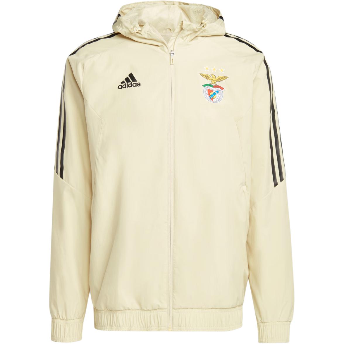 adidas SLB AW Beige Hoodie Jacket with Three Stripes Logo - GA8521