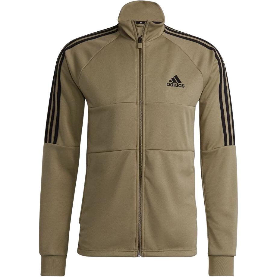 adidas Slim Fit 3-Stripes Green Track Jacket H28902