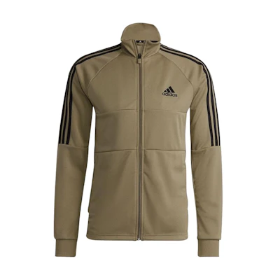 adidas Slim Fit 3-Stripes Green Track Jacket H28902