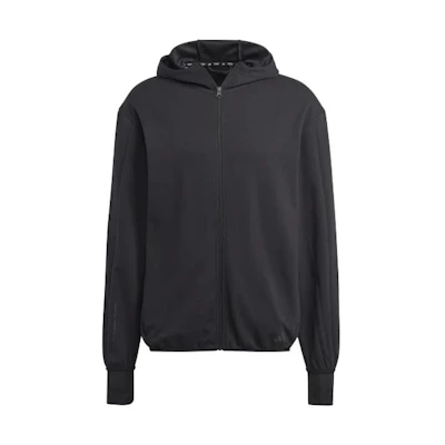 adidas Slim Fit Black Full-Zip Hoodie Jacket IC7288