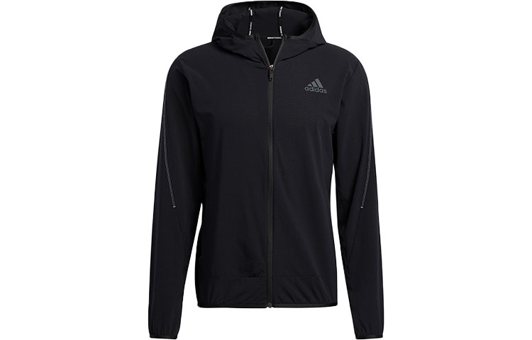 adidas Slim Fit Climacool Hooded Jacket Black GT8262