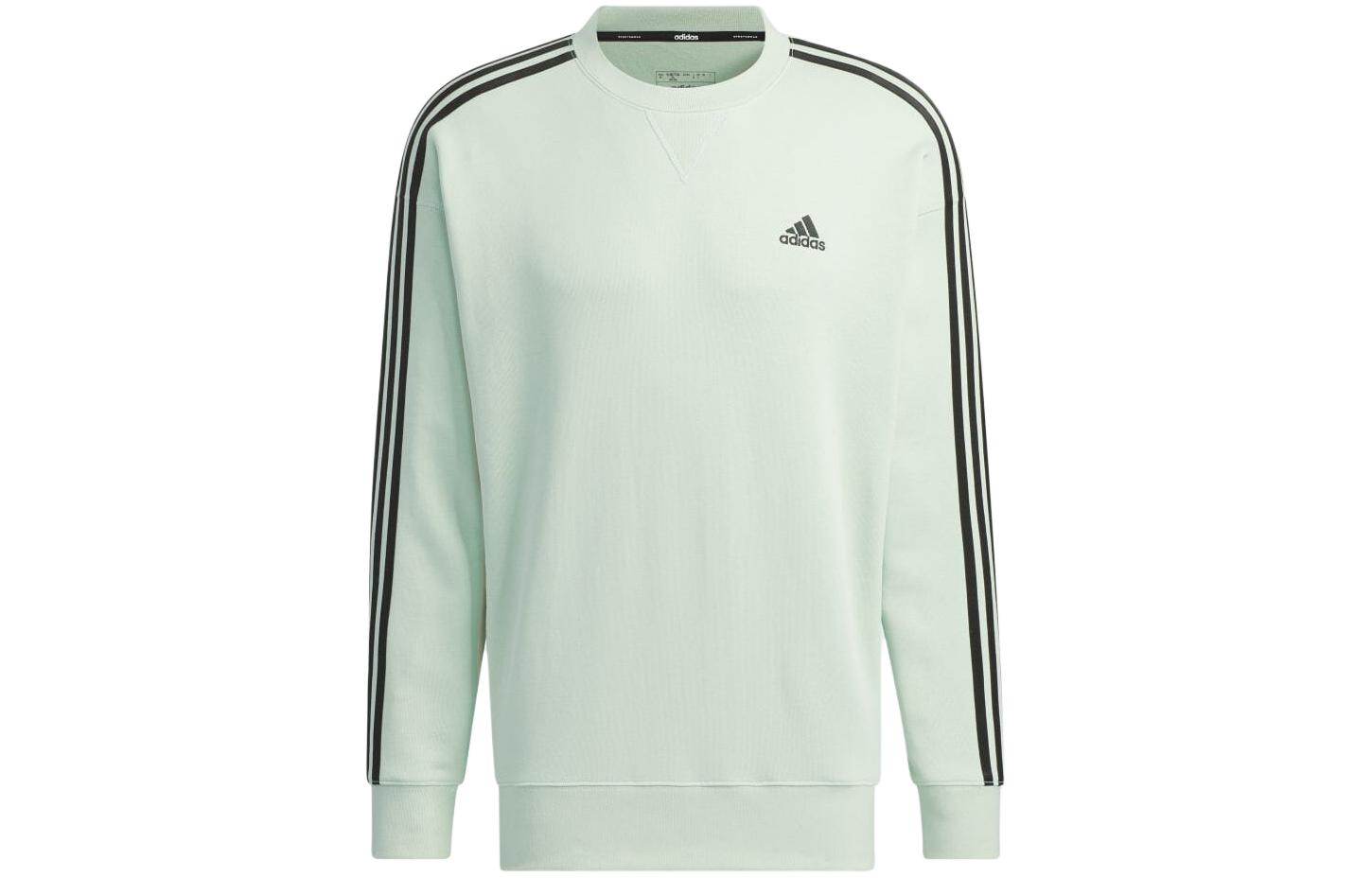 adidas Slim Fit Embroidered Logo Crewneck Sweatshirt - Linen Green JF3989